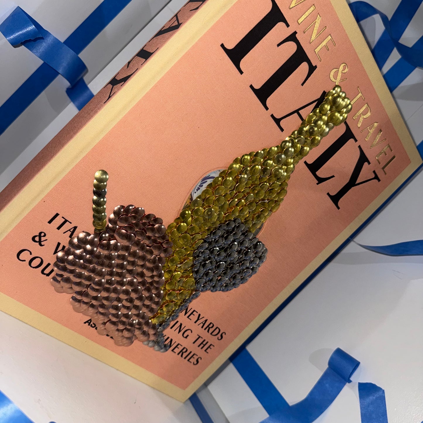 Wine and Travel Italy - gilded coffee table book by the bms.