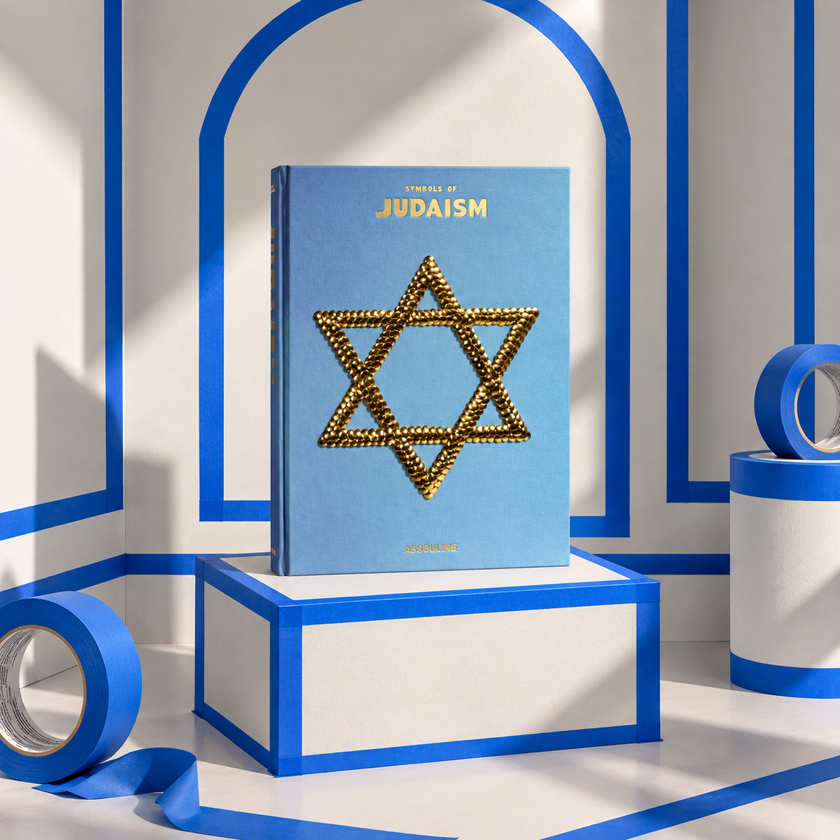 Symbols of Judaism gilded by the bms.