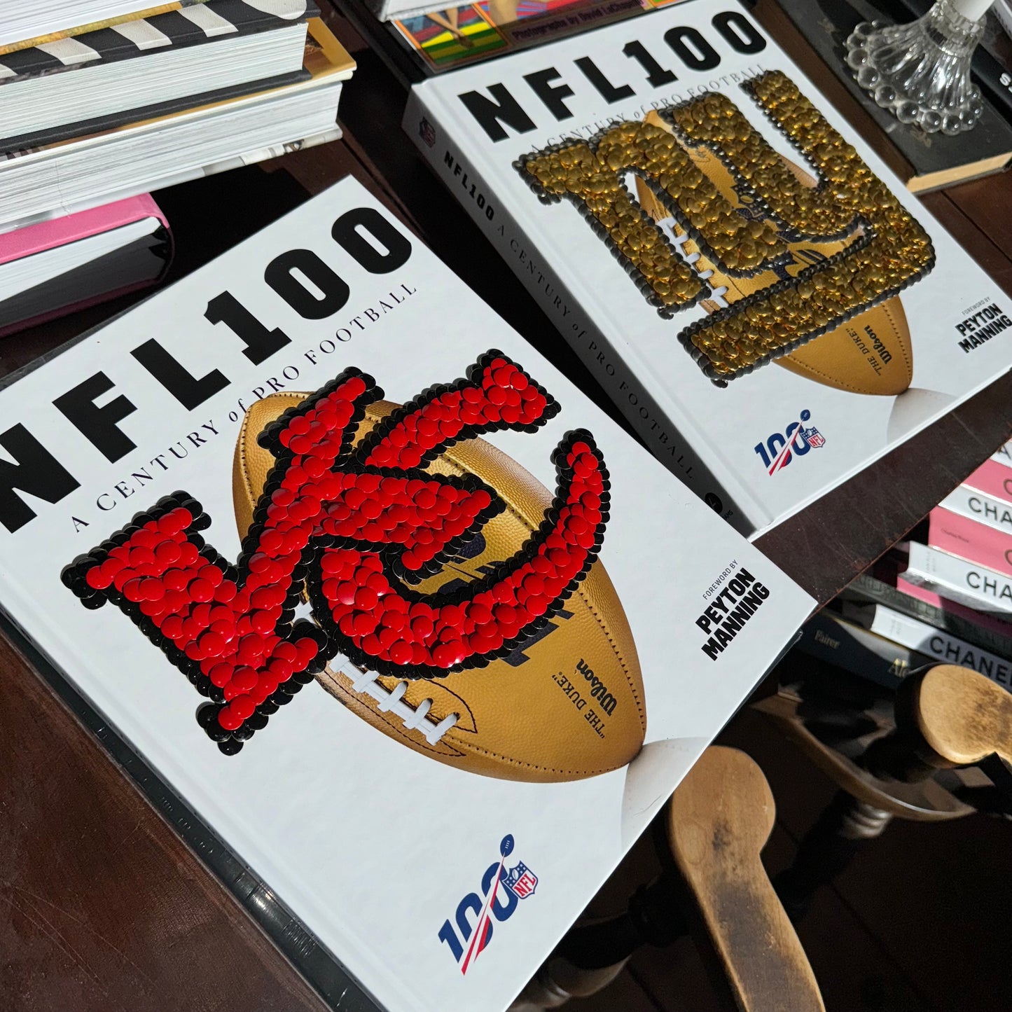 NFL 100 - Hand tacked coffee table book by the bms. Kansas City Chiefs