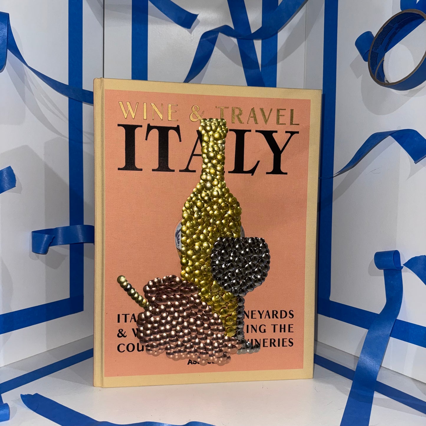 Wine and Travel Italy - gilded coffee table book by the bms.