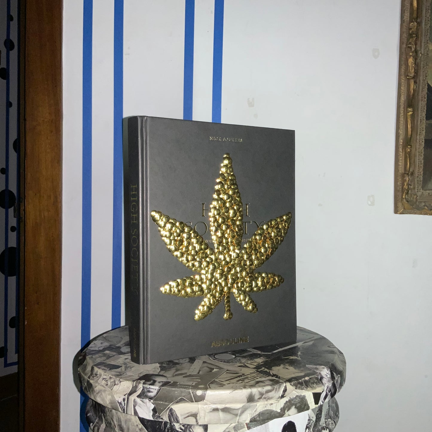 High Society - Gold Gilded Marijuana Leaf - coffee table book, the bms.